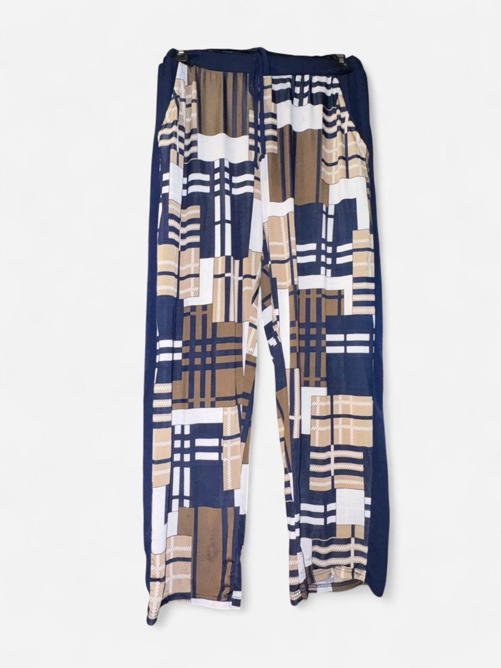 Espresso Navy Blue and Black Fabric Label